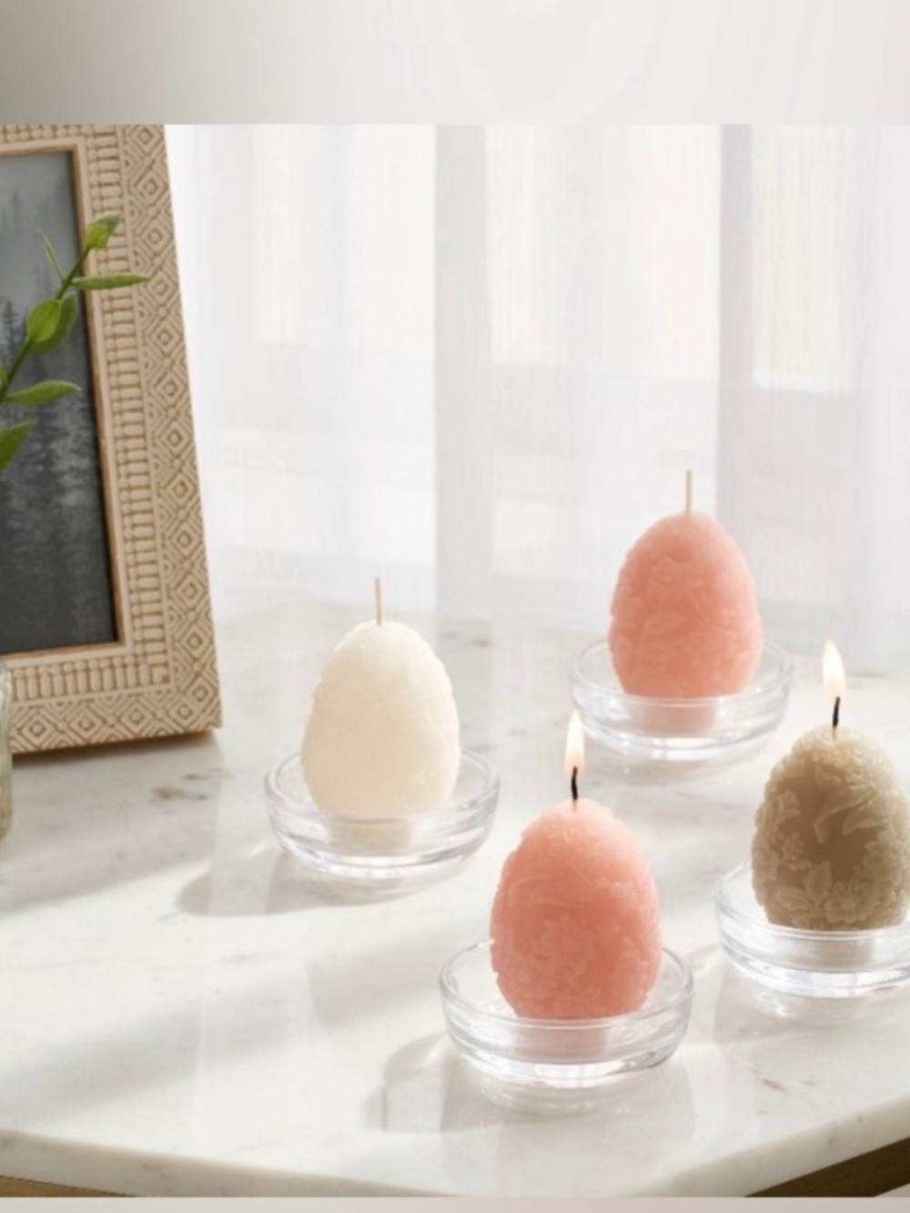 Threshold Spring Egg Tealights - Pink & Cream Scented Candle Set 6 piece new - Picture 2 of 4